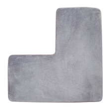 Tapis en polyester en forme de L pour coin de salle de bain