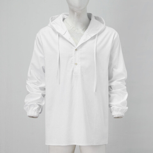 Blouse Top For Man Solid Outdoor Loose Casual Shirts 1