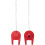 Vervangende toiletklep 3 inch rood 1
