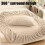 Milk Velvet Thermal Mattress Protector Khaki Full Size 6