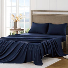 Ensemble de draps en microfibre gris foncé pour lit simple, 3 pièces