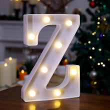 Enseigne lumineuse LED en forme de Z, enseigne en plastique alimentée par piles