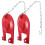 Vervangende toiletklep 3 inch rood 2