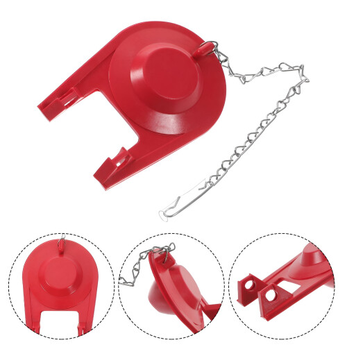 Vervangende toiletklep 3 inch rood 2