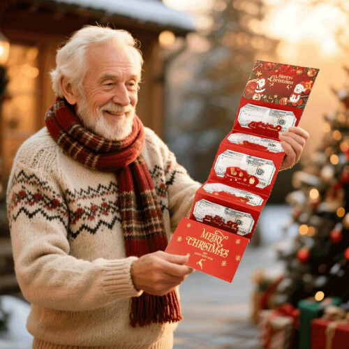 Envelope vermelho de Natal com 6 compartimentos 2