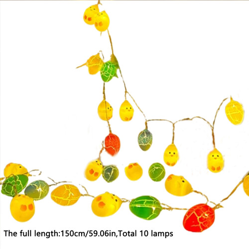 Yellow Chick LED String Lights 59 in 10-Lamp Battery 2