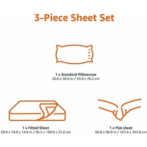 Set de cearșafuri Queen, 100% bumbac, 3 piese 2