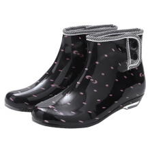 FAMTKT Women's Lightweight Warm Waterproof Rain Boots, Anti-Slip Garden Boots with Comfortable Insoles