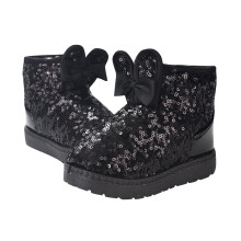 Baby Toddler Children's Solid Color Little Ears Glitter Thick Snow Boots Warm Comfortable Short Boots
