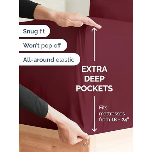 Drap-housse King à poches extra profondes 45 à 60 cm 1