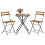 Bistroset van acaciahout, bruin, 3-delig 4