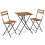 Bistroset van acaciahout, bruin, 3-delig 5