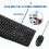Conjunto de teclado e mouse com fio, ergonômico e de tamanho normal. 3