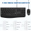 Conjunto de teclado e mouse com fio, ergonômico e de tamanho normal. 4