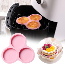 Moule à œufs en silicone pour friteuse à air chaud, antiadhésif, à 3 cavités – Compatible avec toutes les friteuses à air chaud
