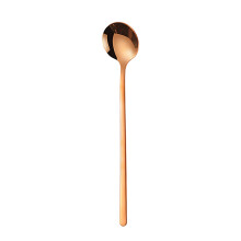 Kleiner runder Löffel aus Edelstahl 304, ideal zum Kaffeerühren, Mixen von Getränken und als Barlöffel. Elegantes Design und robuste Verarbeitung.