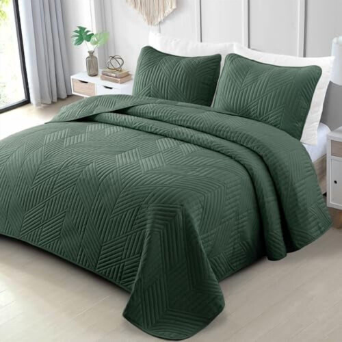 Ensemble de couette Queen avec 2 taies d'oreiller, en microfibre légère