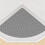 Alfombrilla de ducha triangular antideslizante de 65 x 65 cm, color gris. 1
