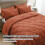 King Burnt Orange Comforter Set Boho Pintuck 3-Pc 4