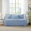 Daybed Cover Set Luxe Double-Sided Quilting Blue 5-Piece 3