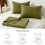 Olive Green Quilt Set King Size Microfiber Coin Pattern 1 6