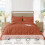 King Size Burnt Orange Comforter Set Boho Pintuck 3-Piece 2