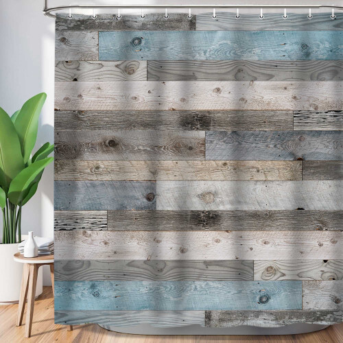 Rustic Wood Shower Curtain 60x70 in 2