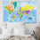 Ταπισερί με χάρτη τοίχου για παιδιά, μπλε ταπισερί για άνδρες και κορίτσια, 5