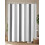 Rideau de douche imperméable à rayures grises 72 x 84 po avec œillets 4