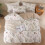 Parure de lit 3 pièces en coton à motif floral, format Queen, avec fermeture éclair. 2