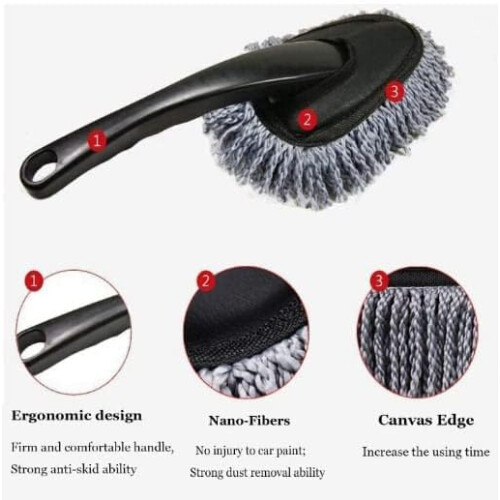 HK4 Mini Car Duster Soft Microfiber Brush Scratch MultiSurface Cleaning for Car Home Electronics 2