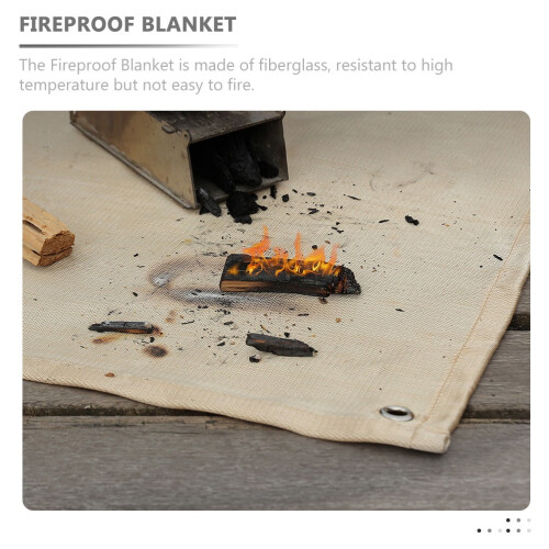 KALLORY Protect from Fire Damage 1 Sheet Fireproof Blanket for Camping and Barbecue 1