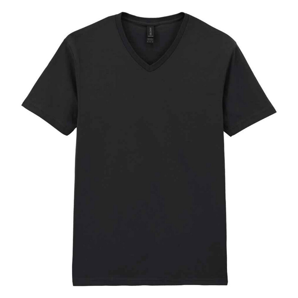 Gildan (3Xl, Black) Mens Softstyle V Neck T-Shirt