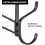 Over-Door Hook Rack Black 18-Hook for Bathroom Bedroom 2