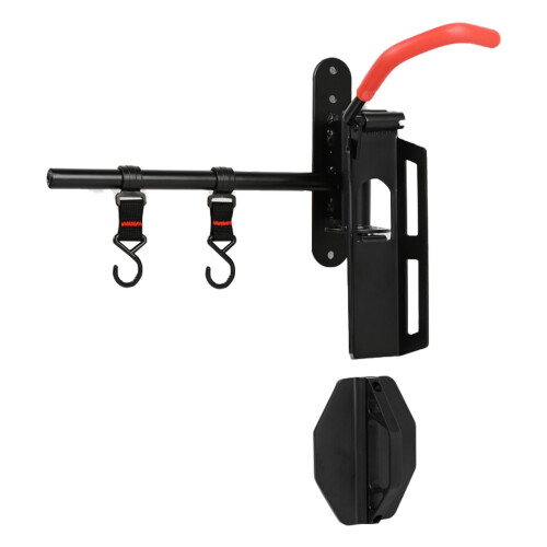 Vertical Bike Wall Mount Rack, Rustproof Metal Storage Bracket with Hooks, Space Saving for Garage