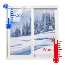 Plastic Window Insulation Kit, 23.62"X23.62" Thicken Translucent Window Covering Shrink Film with Hook & Loop Window Winterizing Kit for Winter