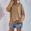 Polyester-Damenblusen mit langen Ärmeln, einfarbig, elegant, lässig, langärmlig, V-Ausschnitt 2