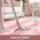 Pink round shag rug 6 ft diameter 5