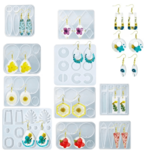 10-teiliges Set aus Silikon-Schmuckformen für Ohrringe und Anhänger aus Epoxidharz für Damen