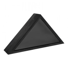 Personalized Rustic Wood Flag Display Case for American Funeral/Military Burial Flag, Folded Triangle Shadow Box Wall Mount – Compatible with
