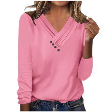 Blusas de manga larga para mujer, estilo túnica, elegantes y casuales, ideales para otoño.