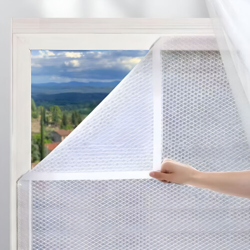 Κιτ μόνωσης πλαστικών παραθύρων, 23,62"X23,62" παχύρρευστη ημιδιαφανής μεμβράνη 2