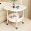Modern Double-Layer Plastic End Table with Storage – Easy Assembly, Compact Design for Bedroom/Office/Living Room (White) 4