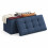 EDX folding storage ottoman bench blue 30 inch 1