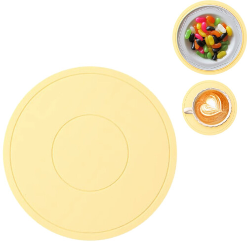 Ronde, hittebestendige siliconen placemats (set van 4) 2