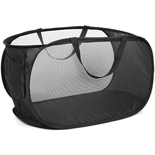 Cesto de roupa dobrável com bolso (pacote com 4) 1