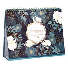 Calendrier de bureau 2026, petit format, 25,4 x 20,3 cm, à rabat, avec illustrations florales, janvier-décembre, compatible avec les organiseurs de