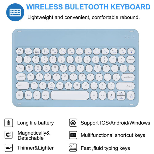 Trådløst tastaturetui til iPad Mini4 og 5 2