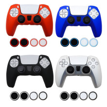 Lot de 5 bouchons en silicone anti-poussière pour consoles Nintendo 3DS XL, 3DS et 2DS (blanc et noir).