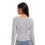 Top corto da donna a maniche lunghe con scollo rotondo, vestibilità aderente, casual e basic. 6